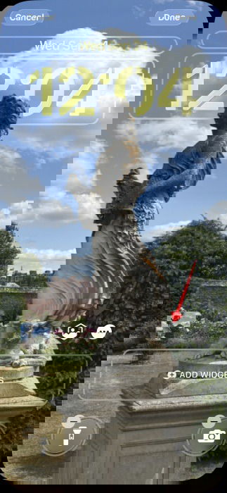 Spatial Scene Icon im Sperrbildschirm antippen