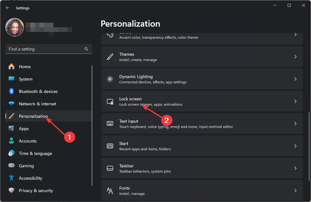 Настройки Windows — Персонализация → Экран блокировки