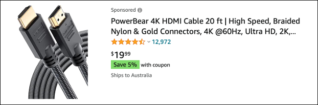HDMI-кабель на странице Amazon