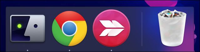 Только запущенные приложения в Dock