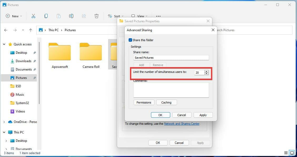 Параметр для ограничения числа пользователей, имеющих доступ