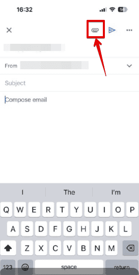 Значок для добавления вложений в мобильном приложении