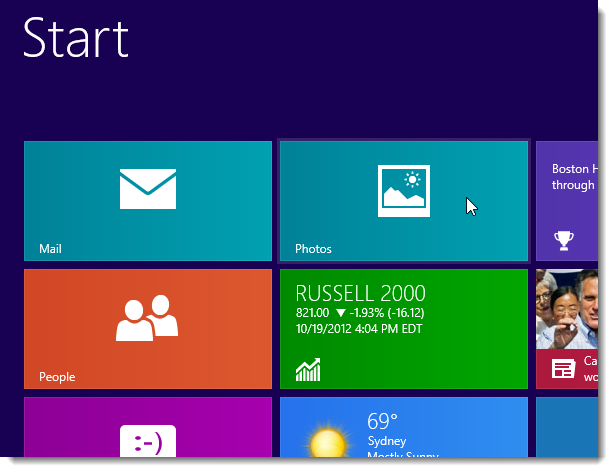 Плитка приложения Фотографии снова на Modern UI