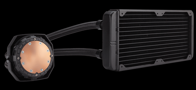 A Corsair liquid cooler