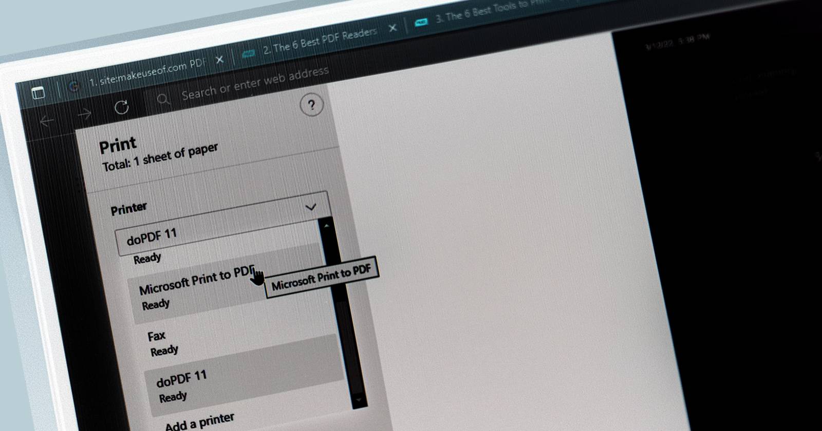 Восстановление отсутствующей опции «Печать в PDF» в Windows