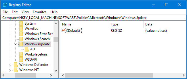 Добавление DWORD ExcludeWUDriversInQualityUpdate
