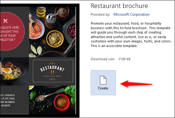 Кнопка создания документа из шаблона в Word