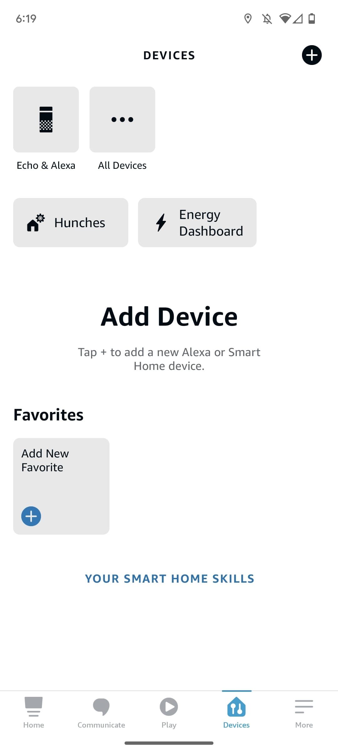 экран устройств в приложении Alexa