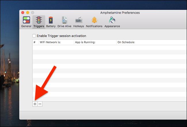 Создание триггера в Amphetamine