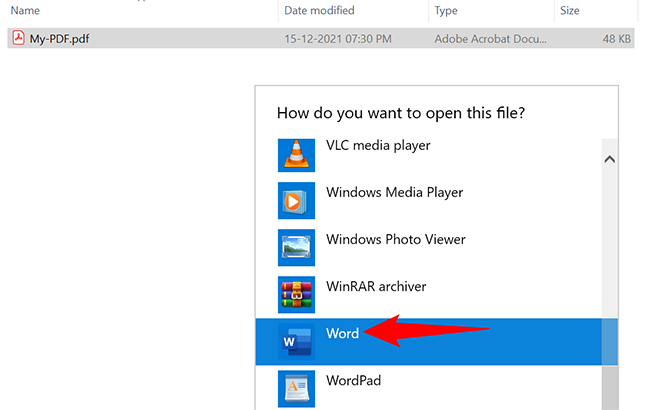Откройте PDF через Word.