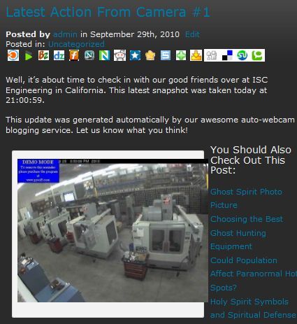 Публикация в блоге: пример записи с изображением и временем