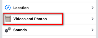 Параметр «Автовоспроизведение» в меню «Видео и фото»