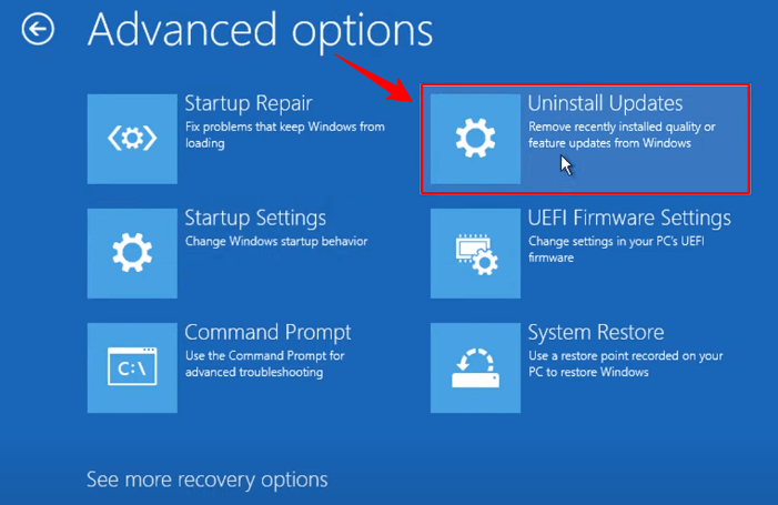 Uninstall Updates