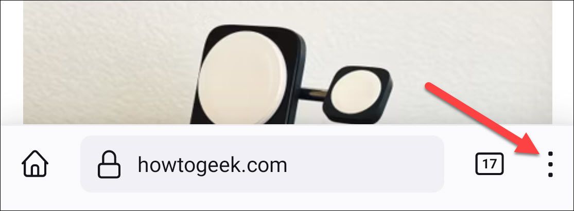 Панель инструментов Firefox для Android.