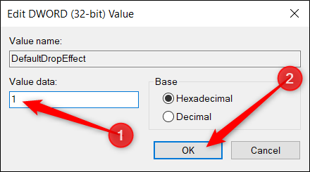 Set the Value Data box to 