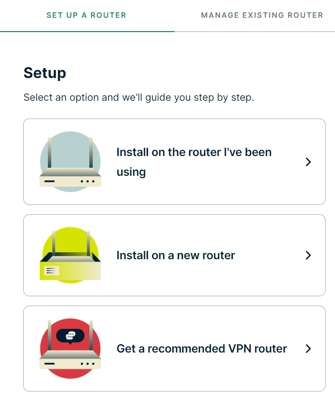Варианты установки VPN на маршрутизатор