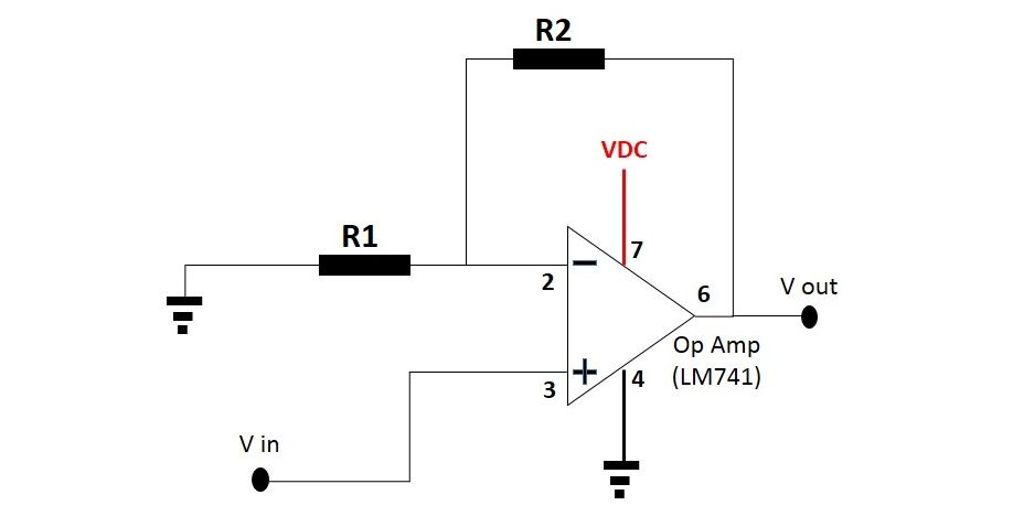 Неинвертирующая схема усилителя