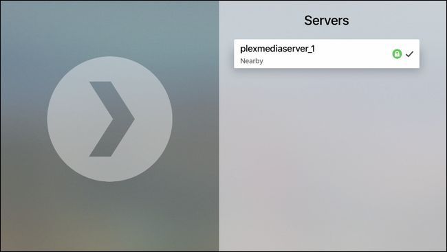 Список серверов Plex в приложении — выбор сервера plexmediaserver_1