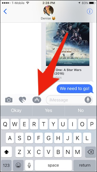 Нажмите иконку App Store в iMessage, затем кнопку с четырьмя точками