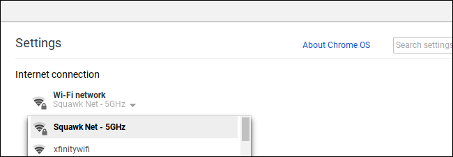 Вкладка Прокси в настройках сети Chrome OS