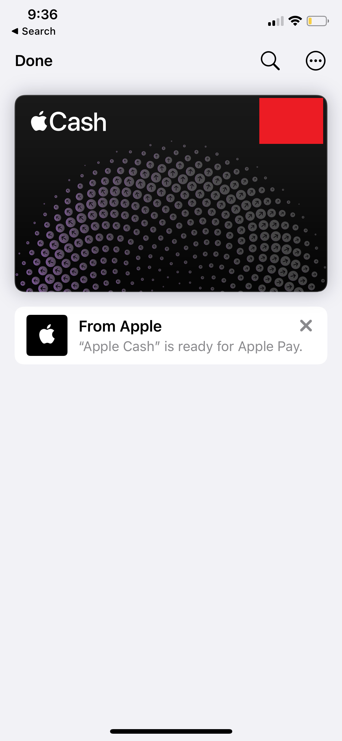 настройки Apple Cash в Wallet