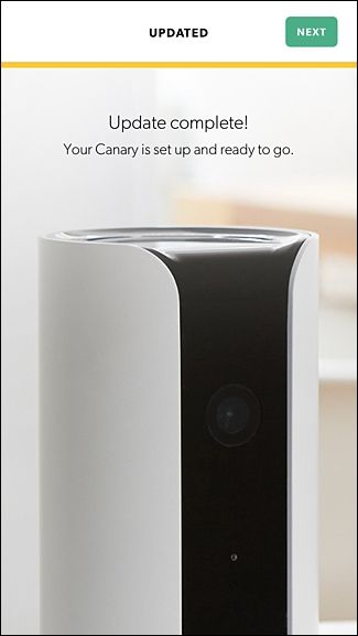 Экран с уведомлением об успешном обновлении