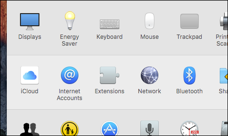 Окно Системные настройки — iCloud на Mac