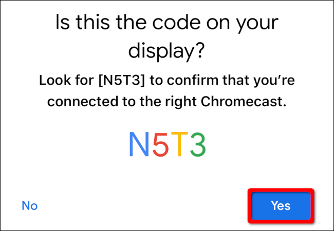 hromecast Pairing Code iPhone