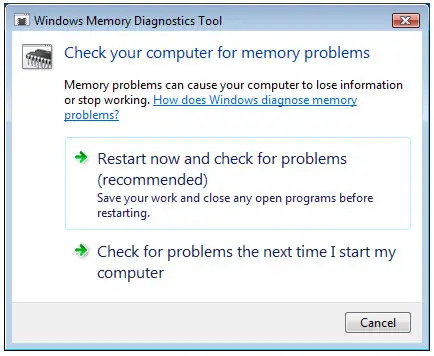 Windows Memory Diagnostic — средство проверки памяти