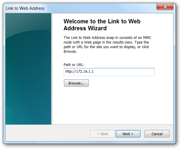 Добавление веб-ссылки в консоль MMC