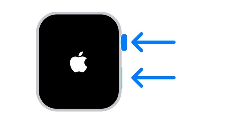 Крупный план Digital Crown и боковой кнопки Apple Watch