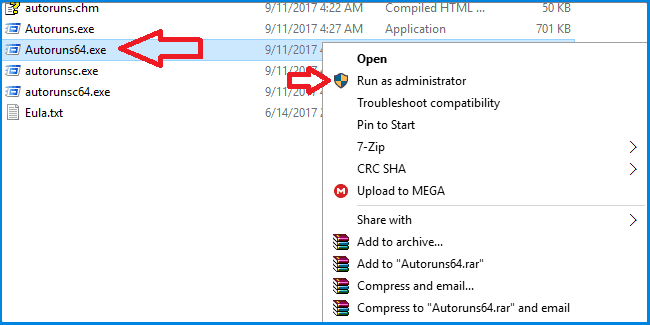 Autoruns: список автозапускающих приложений