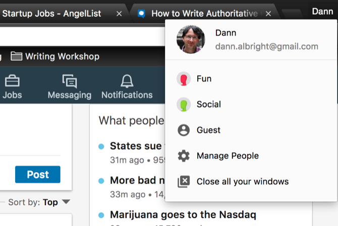 Профиль Chrome и список расширений