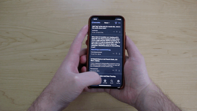 Анимация: свайп вверх с удержанием для входа в переключатель приложений