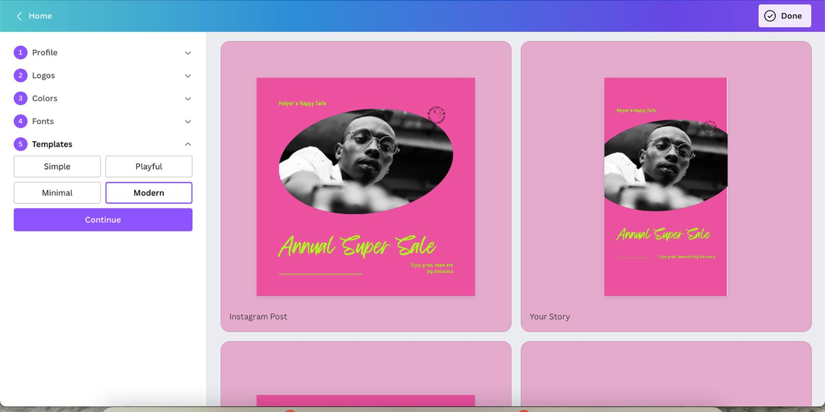 Canva Brand Kit modern template styles Современные шаблоны в Brand Kit