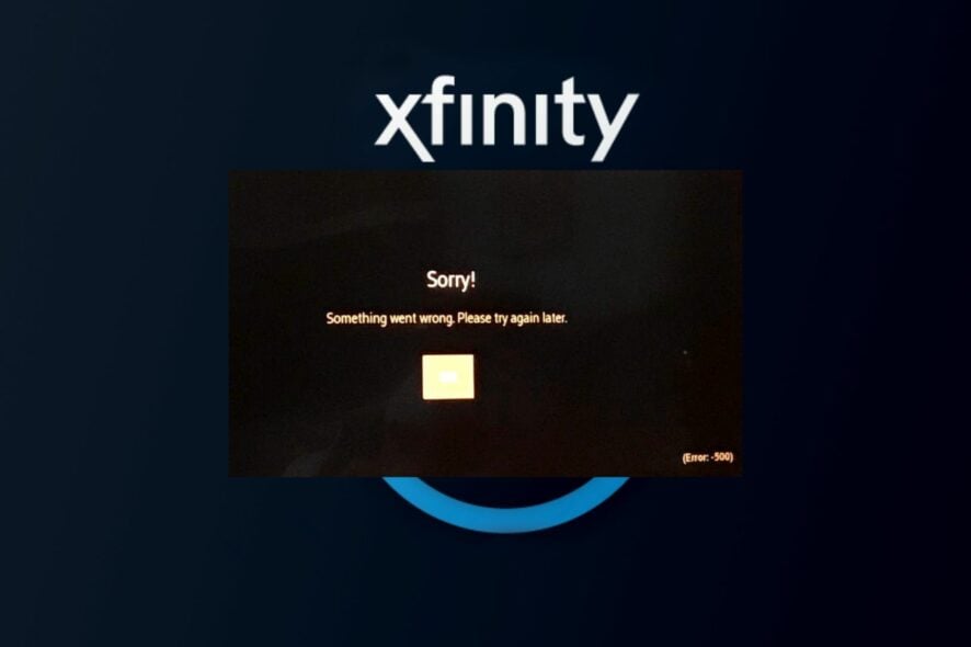 Исправить ошибку 500 в Xfinity Stream