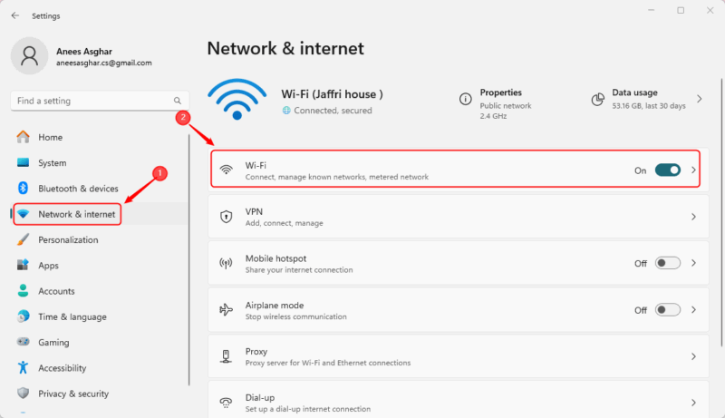 Выбор типа сети