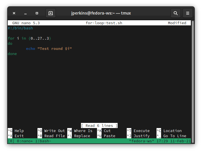 Пример подсчёта с шагом в цикле for