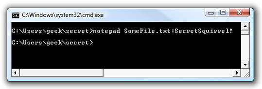 Создание скрытого потока через Notepad