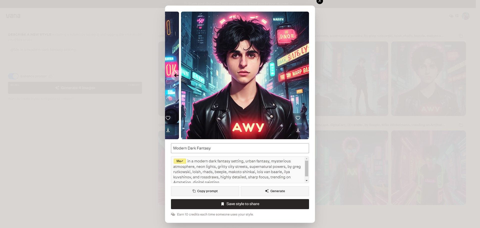 Создание собственного промпта в Vana