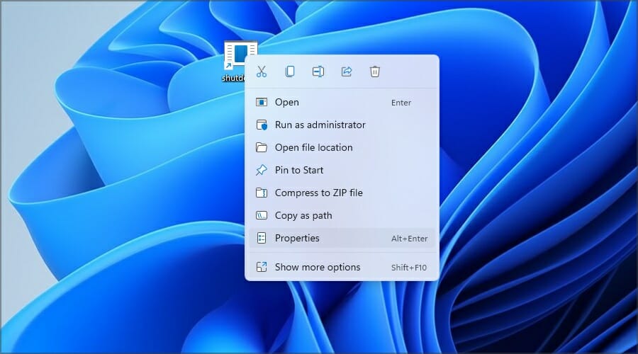 Окно свойств ярлыка для настройки горячей клавиши