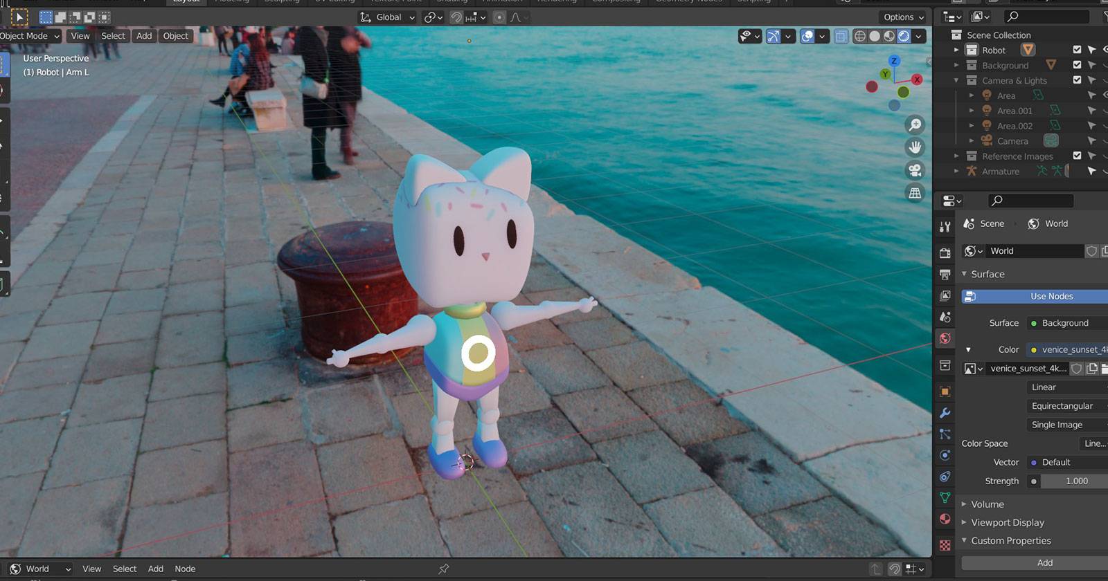 Как добавить освещение в Blender