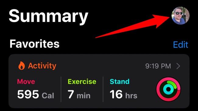 Выбор аватара в приложении Health