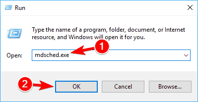 Окно запуска проверки памяти Windows