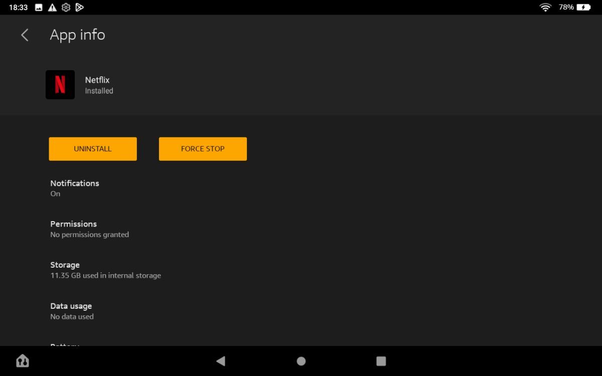 Amazon Fire Tablet Uninstall App