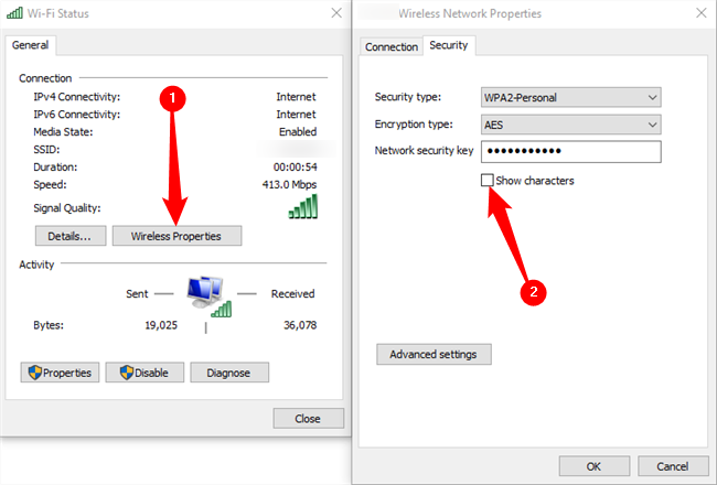 Открыть свойства беспроводной сети и отметить