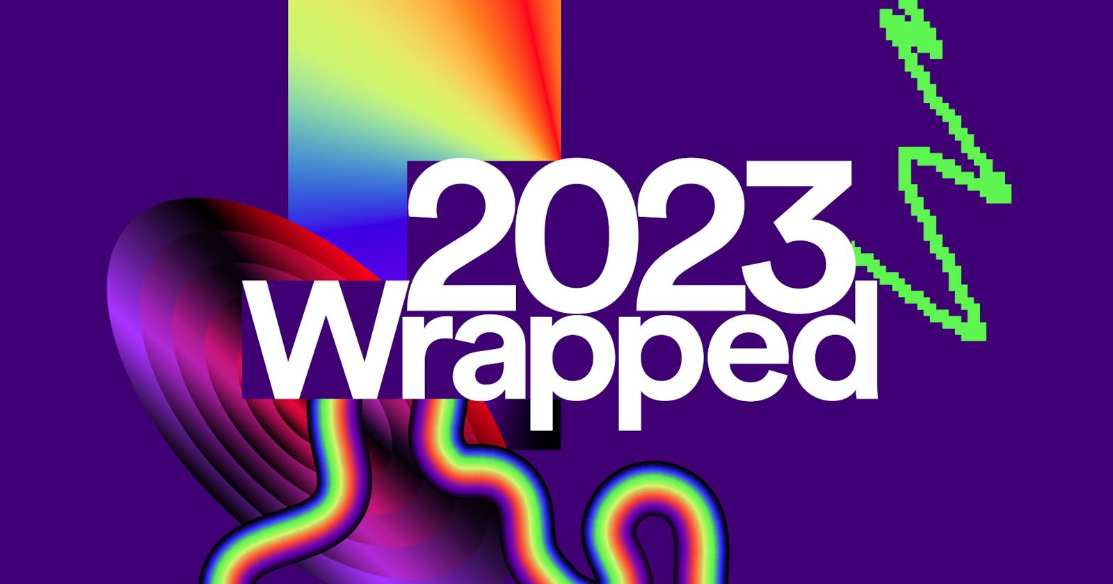 логотип Spotify Wrapped 2023 на фиолетовом фоне