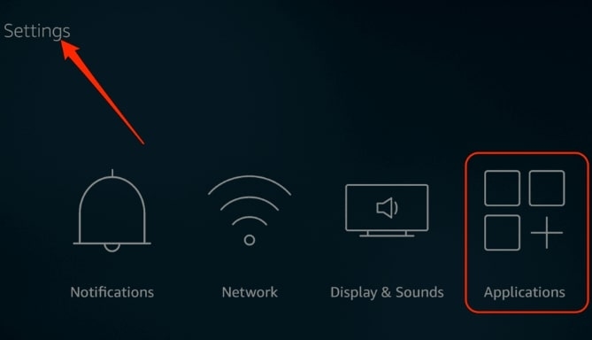 Список приложений на Fire TV