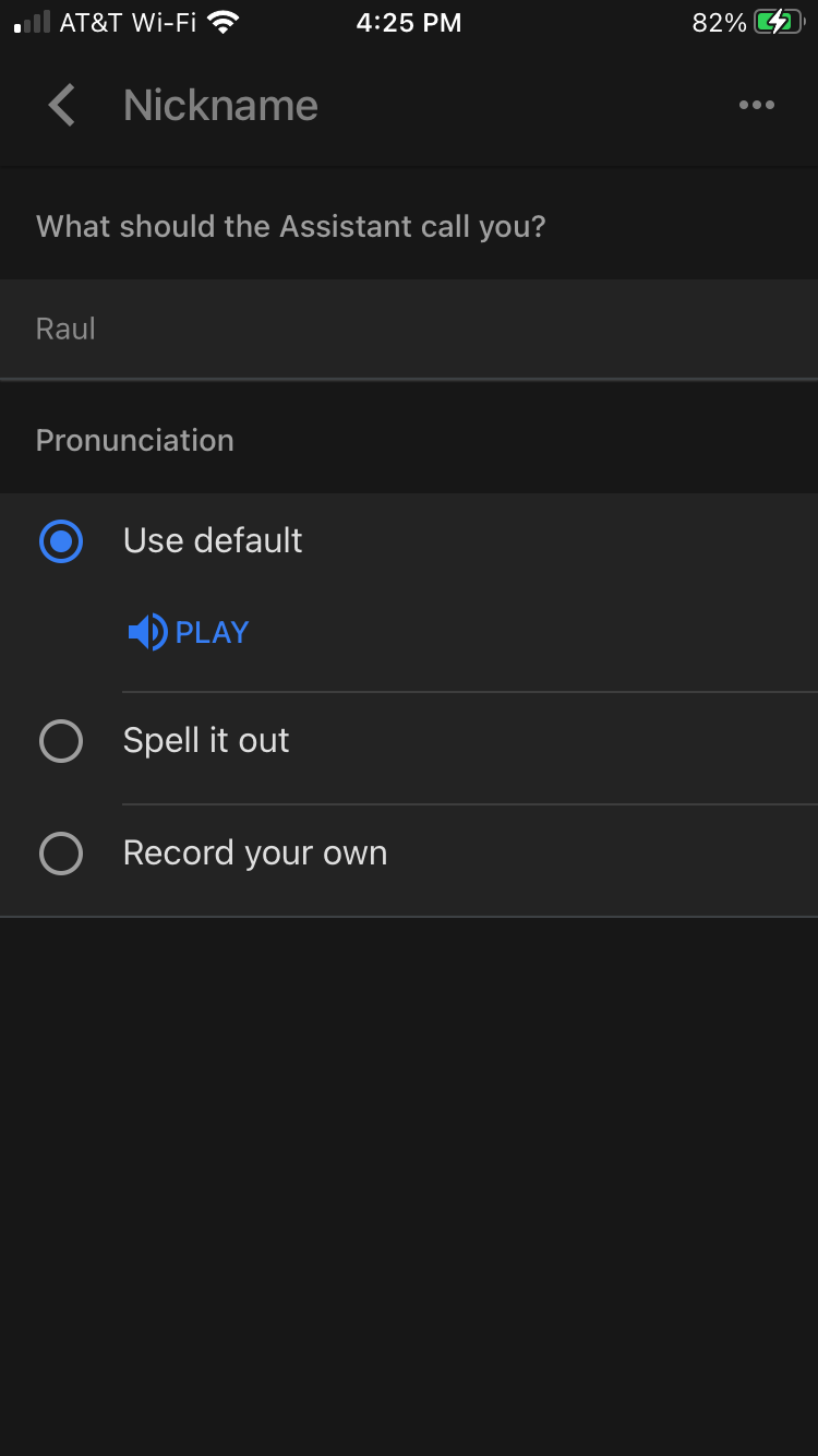 Запись голосового профиля в приложении Google Assistant