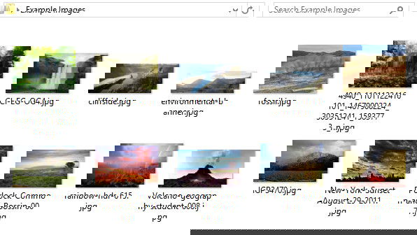 Пример папки с десятью фотографиями для альбома